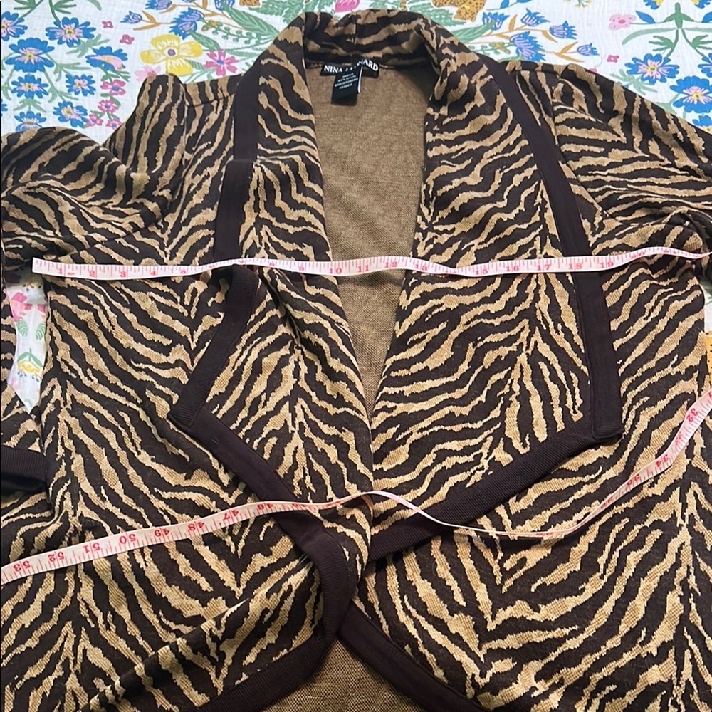 Nina Leonard Animal Print Knitwear